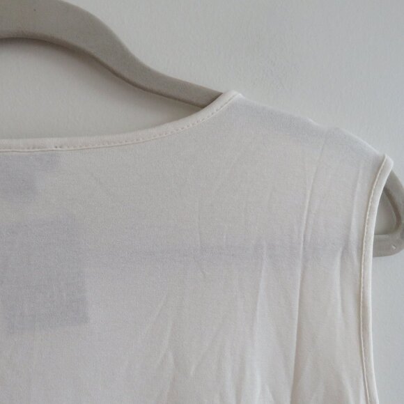 J. JILL Wearever Collection Sleeveless Tunic Tank Top in Cream Travel Size L NWT - Picture 9 of 11